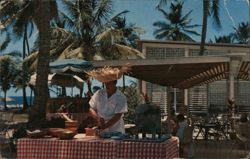 Ocean Terrace Coffee Making at Dorado Beach Hotel, Puerto Rico Postcard