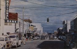 Second Avenue, Fairbanks, Alaska Street Scene Postcard Postcard Postcard