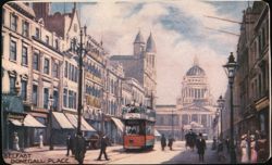 Donegall Place, Belfast: Tram and Cityscape View Postcard