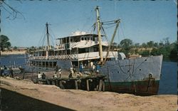 River Steamer Lady Wright at Dock in The Gambia Postcard