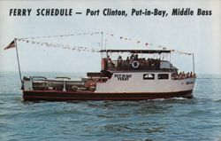 Put-in-Bay Ferry, Erie Isle, Port Clinton, OH Postcard