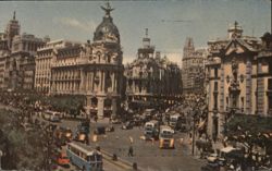 Madrid City Center: Calle de Alcalá & Avenida de José Antonio Postcard