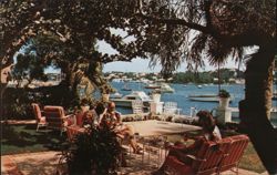 Waterloo House Patio View of Hamilton Harbour, Bermuda Postcard Postcard Postcard