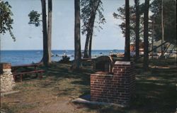 Houghton Lake Heights Public Park Beachfront Picnic Area Postcard