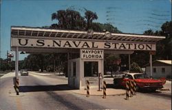 U.S. Naval Station Mayport, Florida Main Entrance Postcard Postcard Postcard