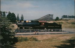 Northern Pacific 1364 Steam Locomotive at Point Defiance Park Postcard