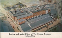 Deming Company Factory and Main Offices, Salem OH Postcard