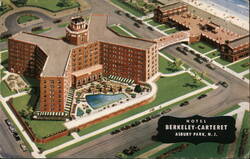 Hotel Berkeley-Carteret Aerial View, Asbury Park NJ Postcard