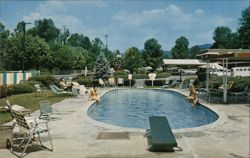 Old White Motel Pool, White Sulphur Springs, WV Postcard