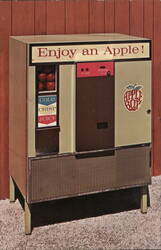 Apple Box Vending Machine - Cold Crisp Juicy Apples Advertising Postcard Postcard Postcard