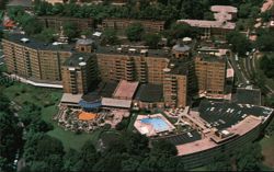 Shoreham Hotel Aerial View, Pool, Terrace, Washington, DC Postcard