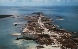 Aerial View of Seven Mile Bridge, Marathon, Florida Keys Postcard