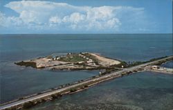 Aerial View of Greyhound Key along the Florida Keys Postcard