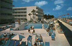 Montmartre Hotel Pool and Cabanas, Miami Beach Florida Postcard Postcard Postcard