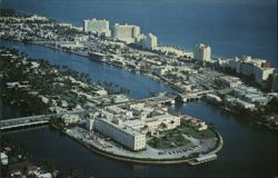 Aerial View of St. Francis Hospital and Miami Beach, Florida Postcard