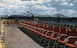 Johnston Chaperon Riverboat, Cincinnati, Ohio Postcard