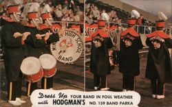 High School Band in Hodgman Parkas, Canton, OH Postcard