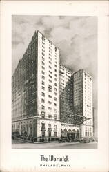 The Warwick Hotel, Philadelphia, PA Postcard