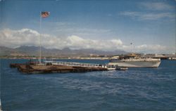 USS Arizona Memorial and Tour Boat, Pearl Harbor, Hawaii Postcard