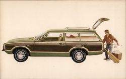 1973 Ford Pinto Squire Station Wagon Postcard