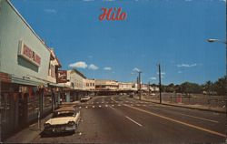 Hilo, Hawaii Main Street View Postcard