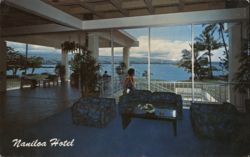 Naniloa Hotel Lobby View of Hilo Bay, Hawaii Postcard Postcard Postcard