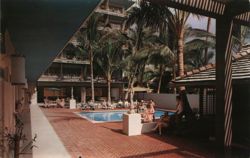 Waikiki Surf Hotel Poolside Relaxation Hawaii Postcard Postcard Postcard