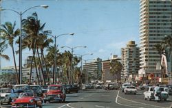 Kalakaua Avenue, Honolulu, Hawaii: Modern Luxury Hotels Postcard