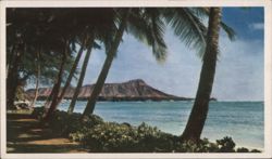 Diamond Head from Waikiki, Hawaii Postcard