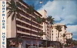 Surf Rider and Moana Hotels, Waikiki Beach Postcard