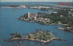 Hilo Bay Aerial View, Naniloa Hotel, Coconut Island, Hawaii Postcard Postcard Postcard