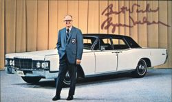 Autographed:  Byron Nelson 1969 Lincoln Continental 4-Door Sedan Postcard