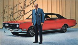 Autographed: Jesse Owens with a 1969 Mercury Montego MX 2-Door Hardtop Postcard