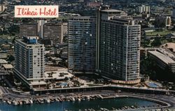 Ilikai Hotel Aerial View, Honolulu Yacht Harbor, New Wing Postcard