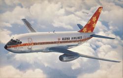 Aloha Airlines Boeing 737 "Funbird" in Flight Airline Advertising Postcard Postcard Postcard