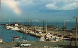 Maalea Bay Harbor, Maui, Hawaii with Rainbow Postcard