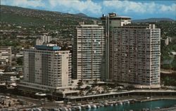 Ilikai Hotel, Waikiki, and Yacht Harbor, Honolulu, HI Postcard