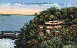 Lovers Leap, Illinois River and Dam Starved Rock State Park, IL Postcard Postcard