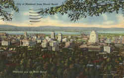 City of Montreal from Mount Royal Postcard