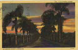 A California Sunset Postcard