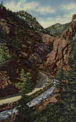 Big Narrows in South St. Vrain Canon Postcard