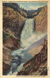 Lower Falls from Red Rock Postcard