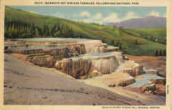 Mammoth Hot Springs Terraces Yellowstone National Park, WY Postcard Postcard