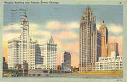 Wrigley Building and Tribune Tower Chicago, IL Postcard Postcard