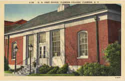 U. S. Post Office, Clemson College South Carolina Postcard Postcard