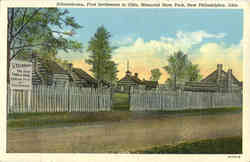 Schoenbrunn, First Settlement in Ohio, Memorial State Park Postcard