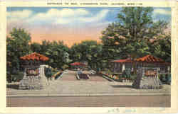 Entrance to Zoo, Livingston Park Jackson, MS Postcard Postcard