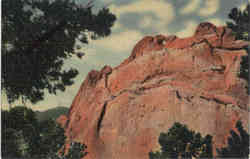 The Kissing Camels on The Gate Rock, Garden of the Gods Postcard