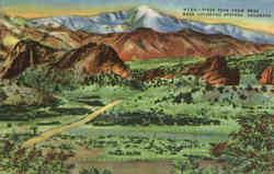 Pikes Peak from Mesa Postcard