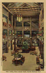 Lobby, Many Glacier Hotel, Glacier National Park Montana Postcard Postcard